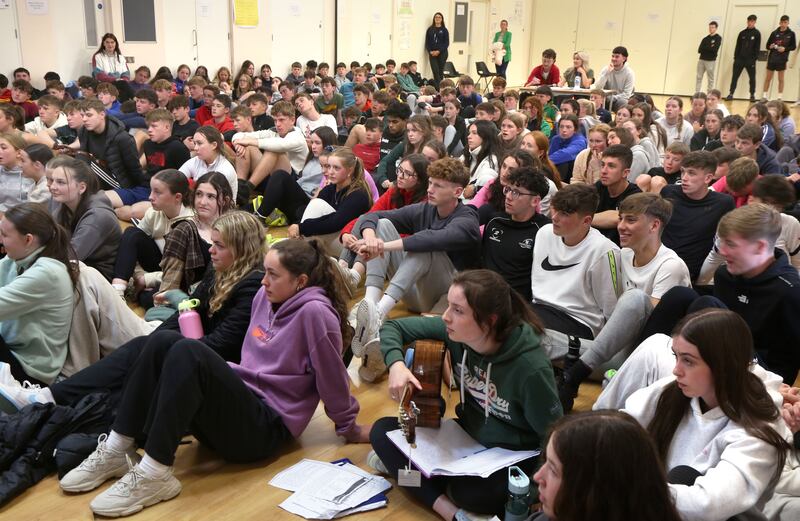 Scoláirí Coláiste Chamuis: Demand was so high for places when the colleges came back last year that some parents offered to provide air mattresses. Photograph: Joe O'Shaughnessy 