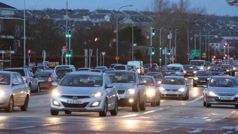 Traffic near the busy junction at the Galway Shopping Centre on the Headford Road. Photograph: Joe O’Shaughnessy.