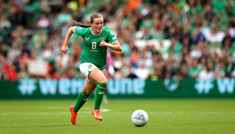 Republic of Ireland’s Tyler Toland in action against Northern Ireland at the Aviva last month. Photograph: Ryan Byrne/Inpho 