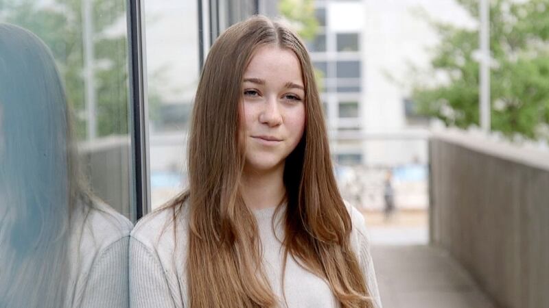 Caoimhe O’Farrell, 18, a UCD student from Ratoath in Co Meath. She spends hours travelling on public transport to and from college each day. Photograph: Enda O’Dowd