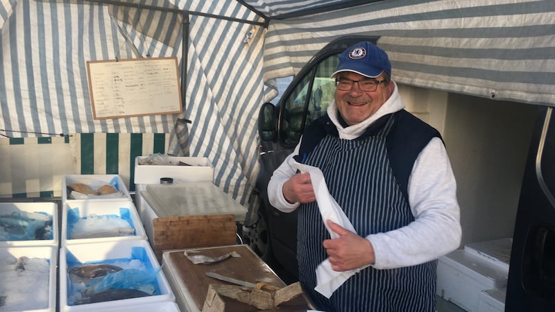 Remain-voting fishmonger Carl Edwards. “Brexit is the biggest mistake this country ever made,” he says. “But that view wouldn’t make me many friends here.” Photograph: Patrick Freyne