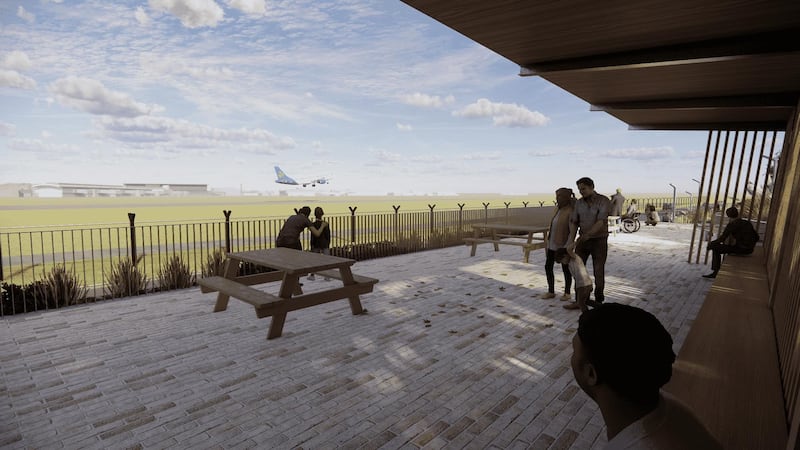 A DAA illustration of a possible viewing platform at Dublin Airport