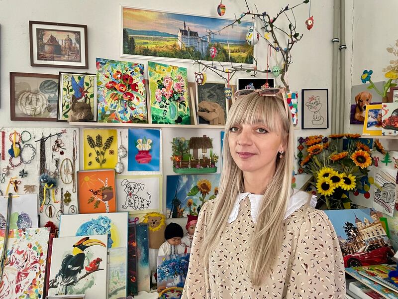 Alina Danova works at the Rozdil special needs centre in western Ukraine. Photograph: Daniel McLaughlin