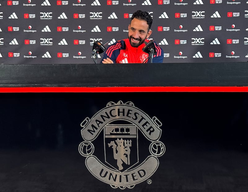 Manchester United manager Ruben Amorim during a press conference at Carrington Training Ground, Manchester. Picture date: Friday November 22, 2024. PA Photo. See PA story SOCCER Man Utd. Photo credit should read: Simon Peach/PA Wire.

RESTRICTIONS: Use subject to restrictions. Editorial use only, no commercial use without prior consent from rights holder.