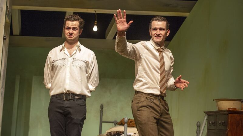 Alex Murphy as Gar Private and Shane O’Regan as Gar Public in Philadelphia, Here I Come!, Cork Opera House, October 2021. Photograph: Michael McSweeney/Provision