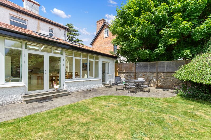 A light-filled extension overlooks the rear garden