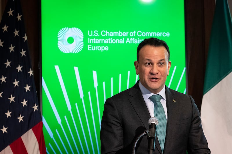 Taoiseach Leo Varadkar speaks at the US Chamber of Commerce on Wednesday. Photograph: Drew Angerer/Getty Images