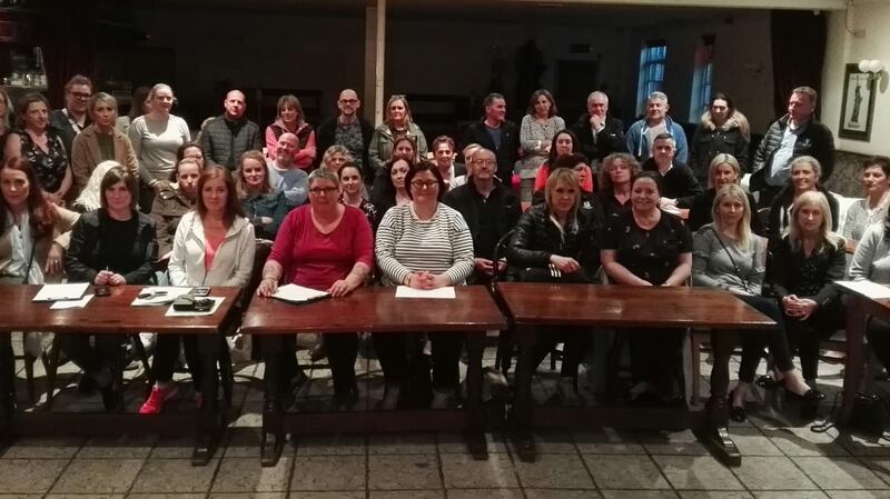 Parents of children at Ratoath College at a meeting on Thursday night who expressed concern over the school’s ‘iPads-only’ policy for junior cycle students.