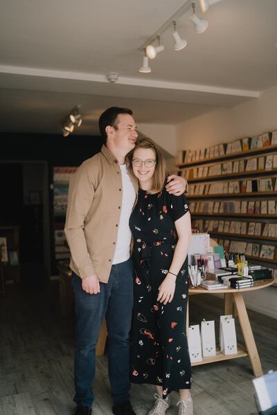 'We just try to keep it natural; our own personality, really': Emma and Ross Johnston of Hunter Paper Co in Belfast. Photograph: Laura J Curran