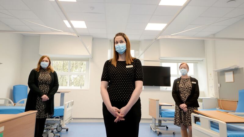 Essene Cassidy, Aisling Coffey and Simone Comiskey of St Mary’s Hospital: ‘It has been the worst of times, but also I am glad I was here to do it,’ says Coffey. Photograph: Alan Betson/The Irish Times