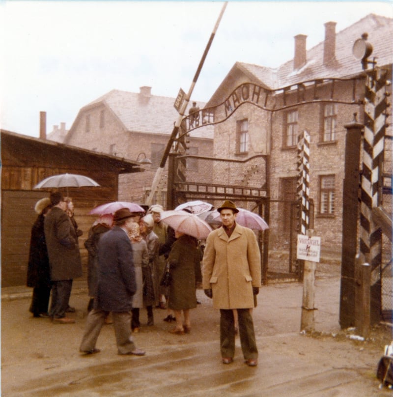 Fritz revisiting Auschwitz concentration camp around 1980. Photograph: Reinhold Gärtner