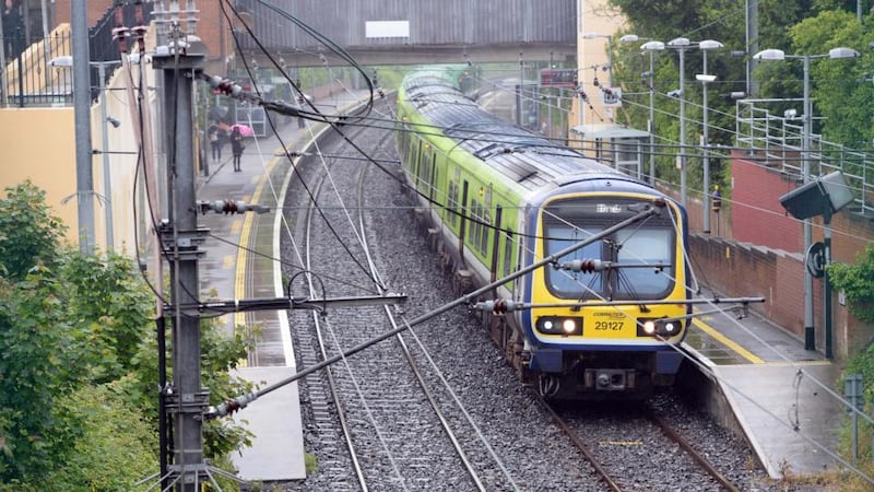 A diesel train at Shankill Dart station this morning. Photograph: Eric Luke/The Irish Times