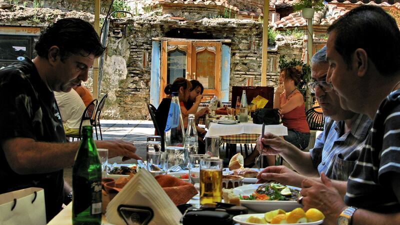 Eating out in Thessaloniki.