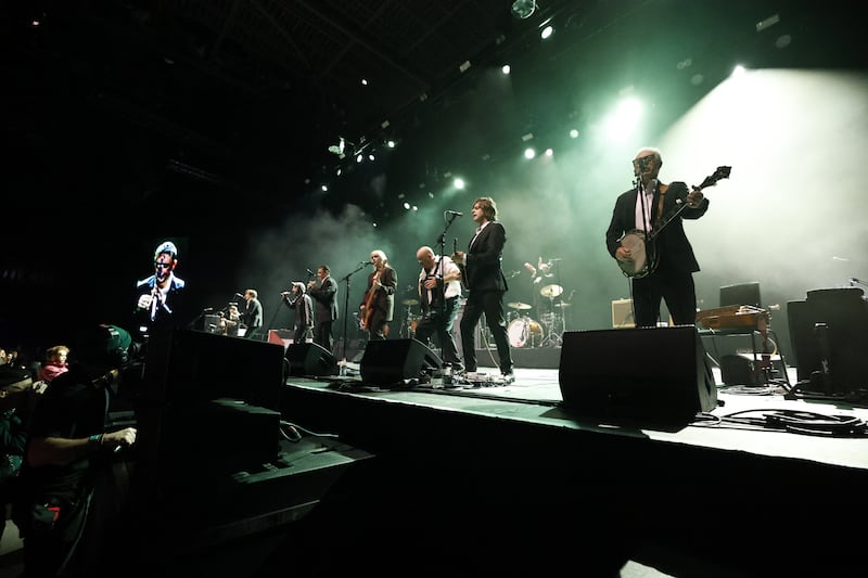 The Pogues performing at 3Arena, in what Una Mullally described as 'the greatest sing-song in the world'. Photograph: Nick Bradshaw 