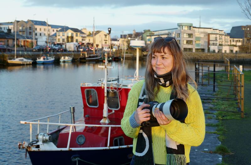 Emilija Jefremova at the Claddagh Basin in Galway city. Photograph: Joe O'Shaughnessy