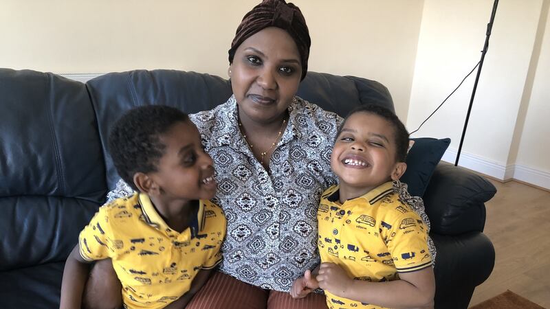 Zainab El Mahy and her sons Moussa and Yousef are thrilled with their new two-bedroom apartment on Mountjoy Square.