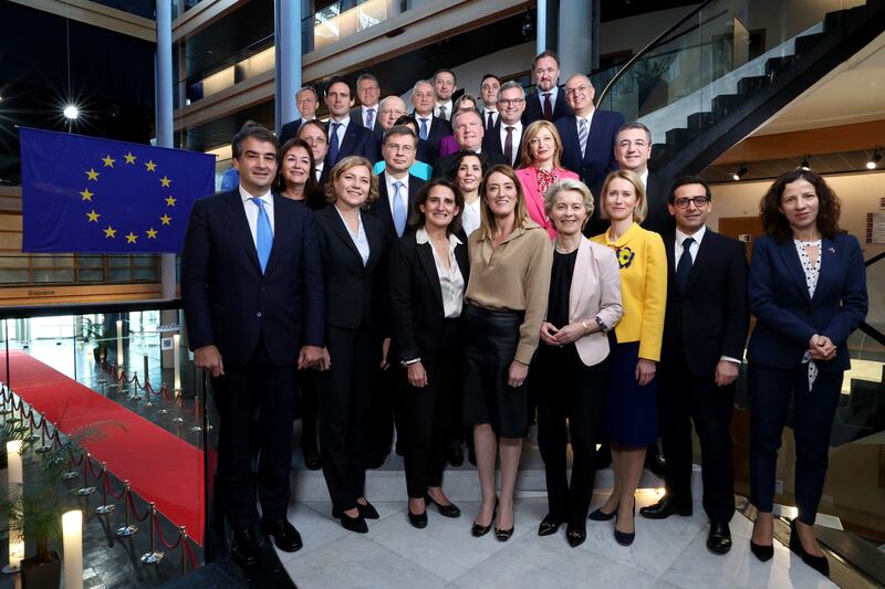 Ursula von der Leyen's team: Making the EU more economically competitive and increasing its ability to defend itself are likely to be two of the biggest priorities. Photograph: Frederick Florin/AFP