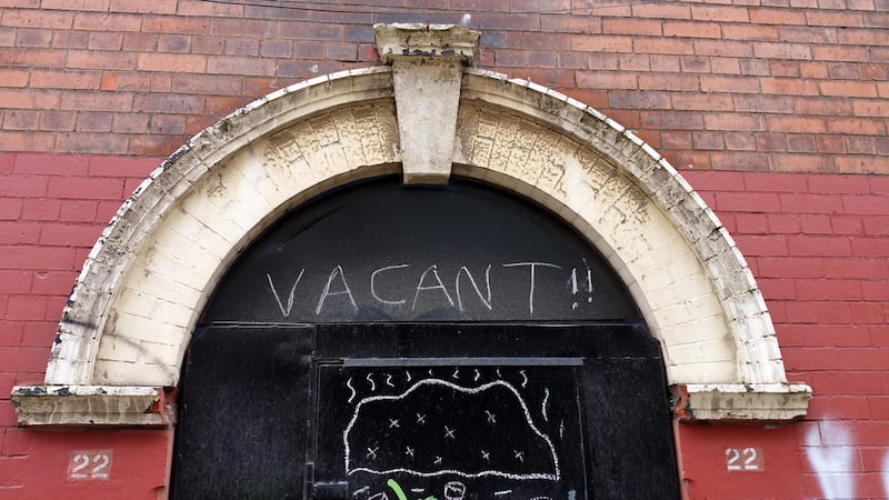 Vacant former social housing in a small flats complex on Luke Street, off Townsend Street in Dublin. Photograph: Frank Miller