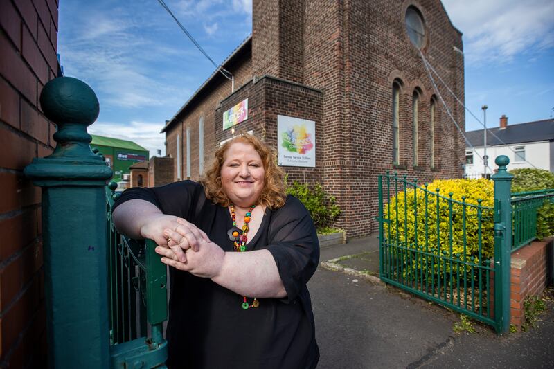 Long at St Christopher’s Church, which now functions as a foodbank, in east Belfast. Photograph: Liam McBurney/The Irish Times
