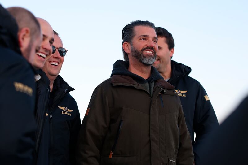 Donald Trump jnr, son of the US president,  in Nuuk, Greenland, last month. Photograph: Emil Stach/AP