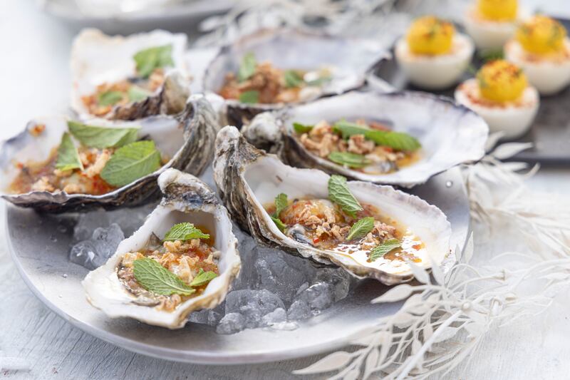 Oysters with Vietnamese dressing. Photograph: Harry Weir