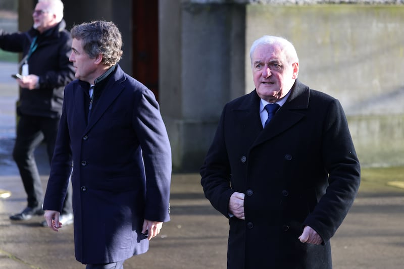 Former Taoiseach Bertie Ahern, at the State Funeral of former taoiseach, John Bruton at St Peter and Paul’s Church, Dunboyne, Co Meath. Photograph: Dara Mac Dónaill/The Irish Times