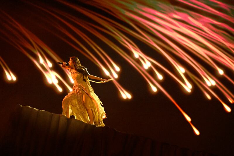 Ukrainian singer Jerry Heil of the duo alyona alyona & Jerry Heil. Photograph: Jessica Gow/AFP via Getty