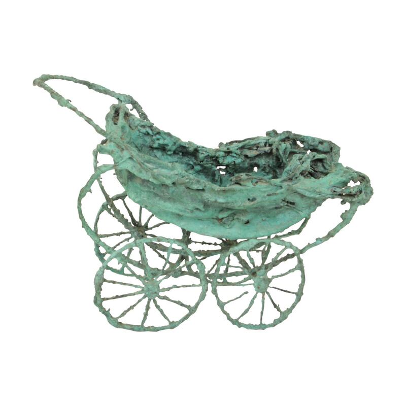 Dublin-born artist Catherine Delaney's sculpture entitled Moore Street Pram (£1,000-£1,500)