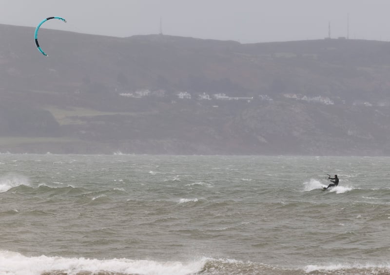 Kite surfers make the most of the weather in Dublin Bay on Tuesday afternoon. Photograph: Sam Boal/Collins Photos