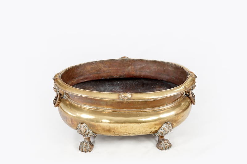 Oval brass wine cooler, €15,000, at O'Sullivan Antiques