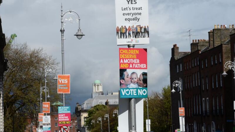 Marriage Equality Referendum posters.Photograph: Dara Mac Dónaill