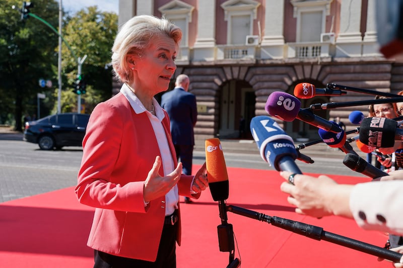 European Commission president Ursula von der Leyen. A spokesman said the visit to Israel was 'entirely in her prerogatives'. Photograph: Ludovic Marin/AFP via Getty