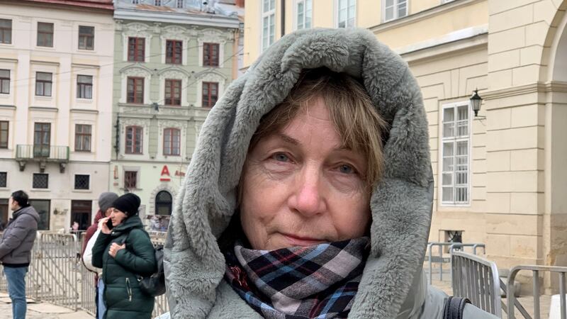 Lilya Onyshchenko is in charge of protecting Lviv’s cultural treasures during the war with Russia. Lviv’s old city is a Unesco World Heritage Site. Photograph: Lara Marlowe