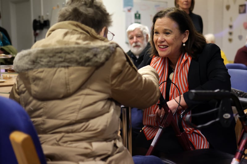 Guest of honour at the event Sinn Féin leader Mary Lou McDonald TD in conversation with Eileen Greaves.