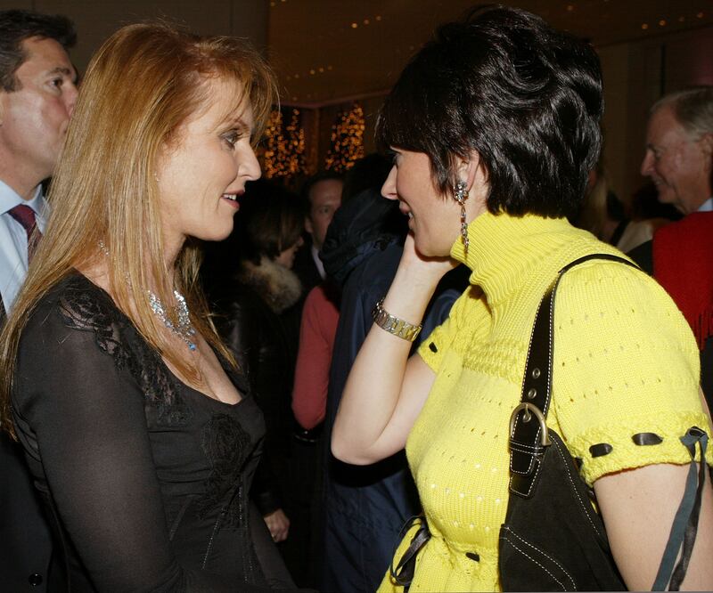 The duchess of York, Sarah Ferguson and Ghislane Maxwell at an event in New York in 2003. Photograph:  Mark Mainz/Getty Images)