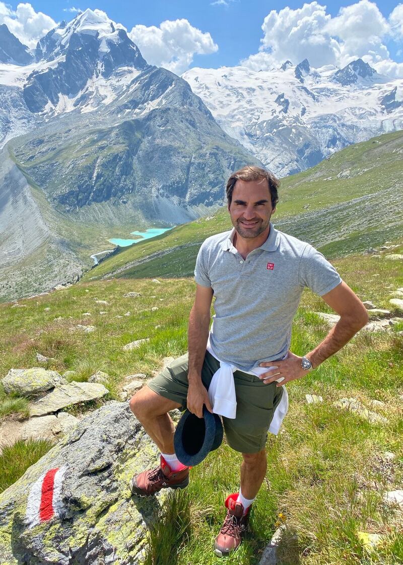 Roger Federer: ‘Hiking and cycling are the go-to things for everyone to do in Switzerland.’ Photograph: Roger Federer