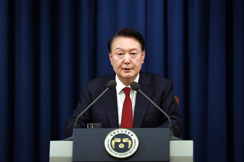 President Yoon Suk Yeol. Photograph: South Korea Unification Ministry via AP