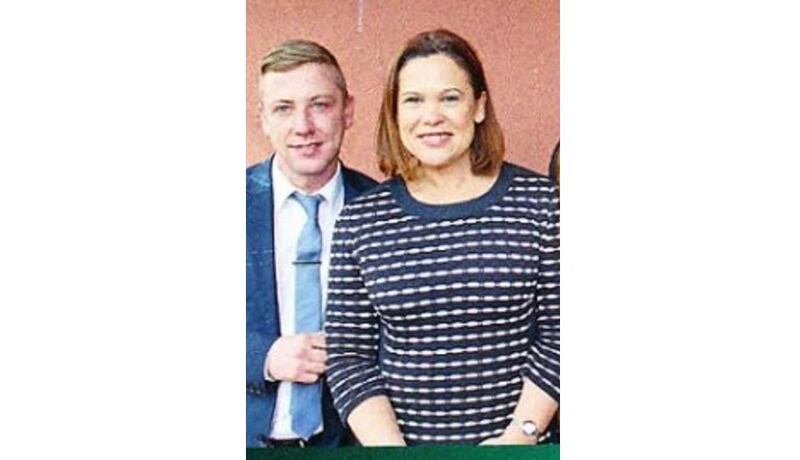 Jonathan Dowdall and Mary Lou McDonald in a 2014 local election poster for Sinn Féin