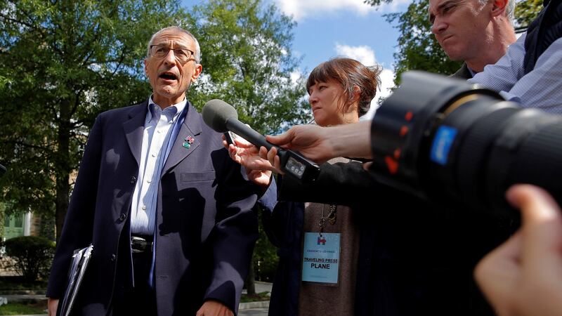 John Podesta: Hillary Clinton’s current campaign chairman five years ago found himself in the  middle of row between Chelsea Clinton and Declan Kelly’s business partner, Doug Band. Photograph: Reuters/Brian Snyder