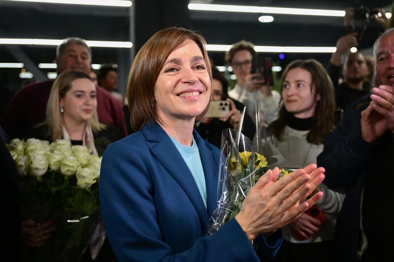 Moldovan president Maia Sandu. Photograph: Daniel Mihailescu/AFP via Getty Images