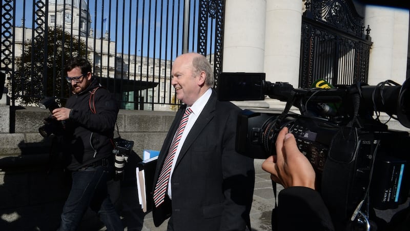 Minister for Finance Michael Noonan delivered his budget speech at 1pm in the Dáil. Photograph: Cyril Byrne/The Irish Times