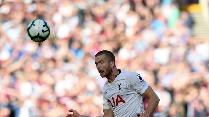 Tottenham Hotspur’s Eric Dier in action during their  Premier League match against West Ham last Saturday. Photograph: Neil Hall/EPA