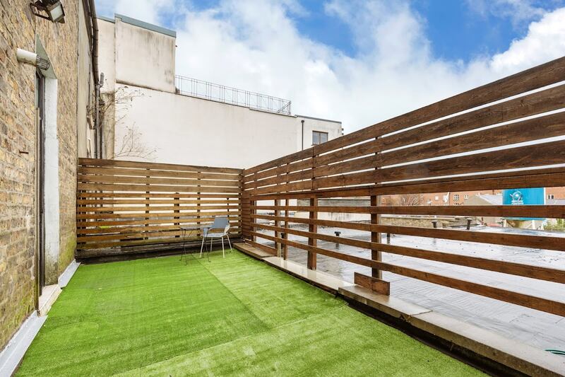 Garden terrace off the kitchen.