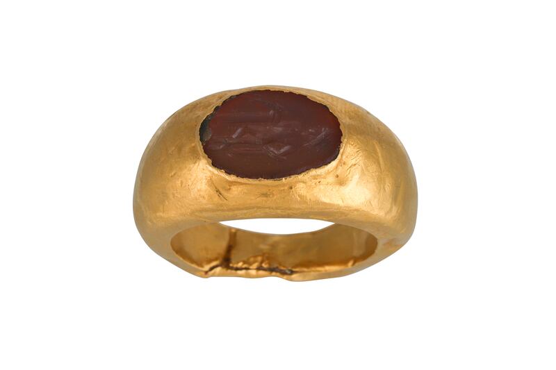 A Roman carnelian and gold ring, (€1,000-€1,500), O'Reilly's of Francis Street