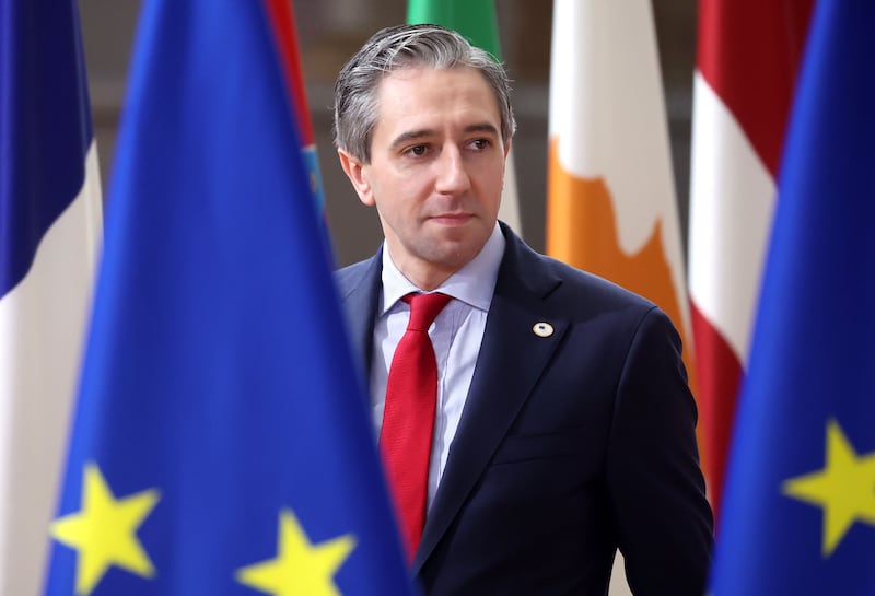 Taoiseach Simon Harris asked other leaders at the European Council summit in Brussels what the tipping point for Gaza would be and what had to happen for Israel to listen to its allies. Photograph: Christopher Neundorf/EPA