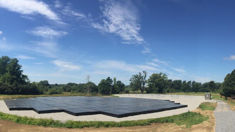 The new I-LOFAR radio telescope on the grounds of Birr Castle.