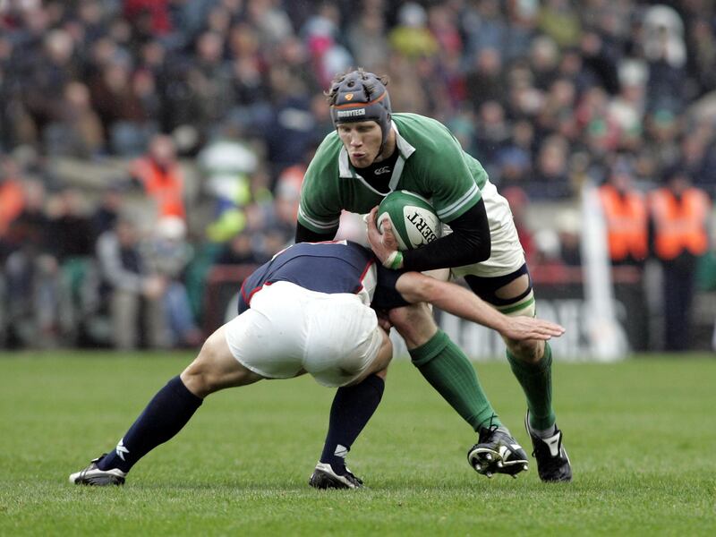 Simon Easterby in action for Ireland during a Test match against the USA in November 2004. Photograph: Tom Honan/Inpho