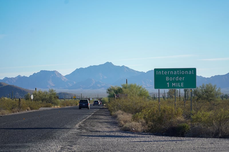 A mile out from the US/Mexico border on the American side. Photograph: Enda O'Dowd