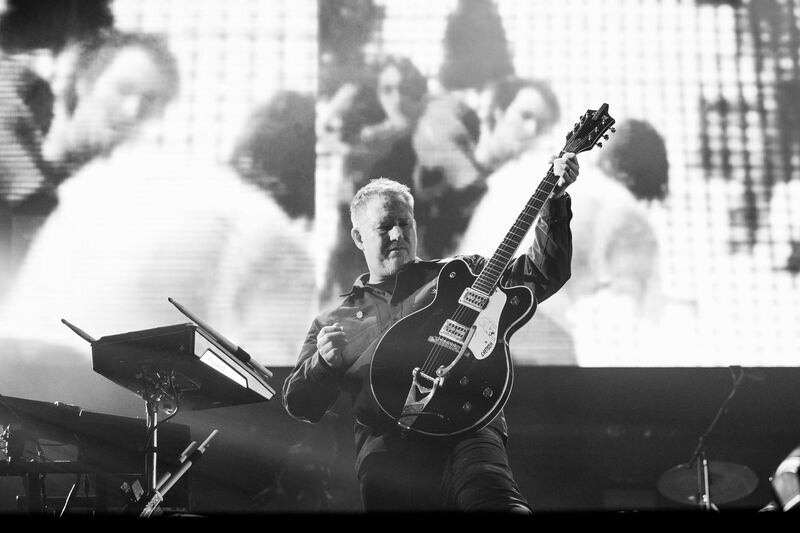 Phil Cunningham of New Order performs on stage at 3Arena, Dublin. Photograph: Tom Honan