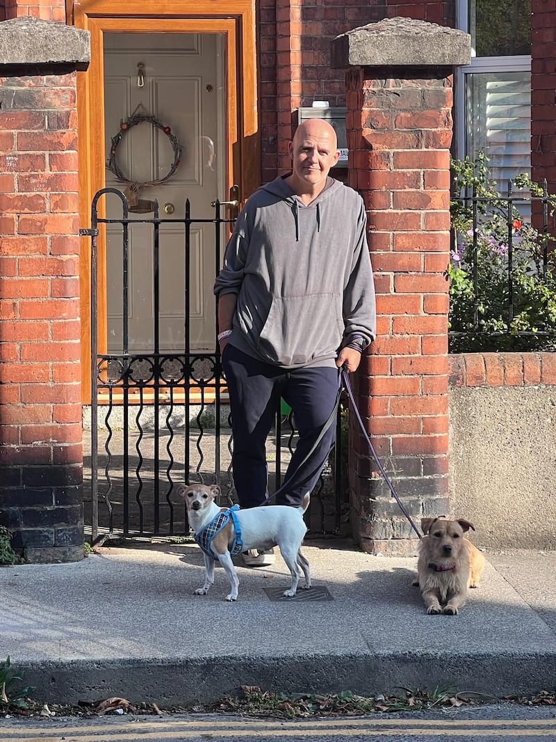 Conor Pope and his dogs.